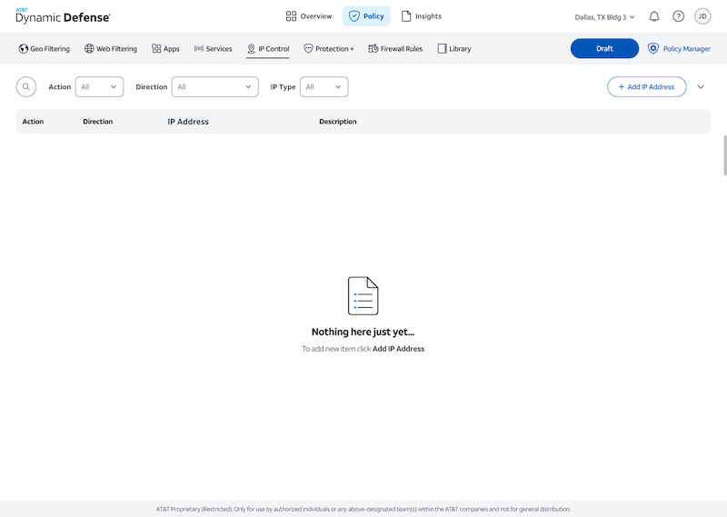 IP control home page